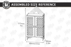 Miniature Cabinet Book Nook Laser Cut Bundle | Dollhouse SVG Product Image 19