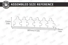 Family Puzzle Photo Frame Laser Cut | Modern Picture Frame Product Image 7