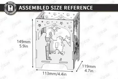 Wooden Nativity Lantern Laser Cut | 3D Christmas Night Light Product Image 2