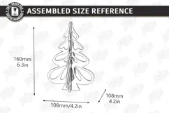 3D Christmas Tree Laser Cut | Tabletop Christmas Decor Laser Product Image 2