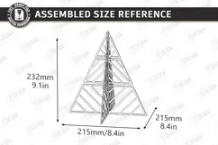 Wooden Christmas Tree Laser Cut | Tabletop Christmas Decor Product Image 2