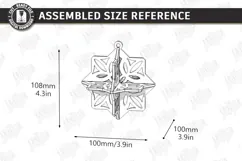 Wooden 3D Christmas Ornament Laser Cut | 3D Hanging Decor Product Image 2