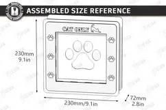 Wooden Cat Portal Door Laser Cut | Interior Cat Door Frame Product Image 2