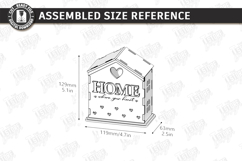 Valentine's Day Candle House Laser Cut | Candle Holder SVG Product Image 2