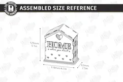 Valentine's Day Candle House Laser Cut | Candle Holder SVG Product Image 2