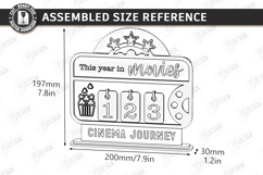 Movie Tracker Laser Cut | Movies Watched Counter |Home Decor Product Image 2