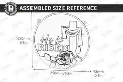 Wall Round Signs Laser Cut Bundle | He Is Risen | Easter SVG Product Image 18