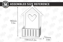 Valentine's Day Planter Holder Laser Cut Bundle | Flower Box Product Image 3
