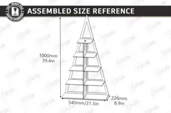 Christmas Tree Shelf Laser Cut | 3D Christmas Tiered Tray Product Image 2