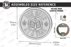 Round Wooden Beer Bottle Opener Laser Cut Bundle | Coasters Product Image 23