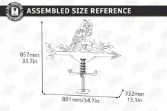 Wooden Weather Vane Laser Cut | Wind Vane | Home Decor | CNC Product Image 2
