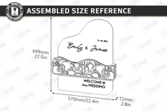 3D Floral Welcome Signs Laser Cut Bundle | Wedding Decor SVG Product Image 8