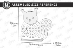 Yarn Wrapped Animal Laser Cut | Shelf Sitter | Squirrel SVG Product Image 2