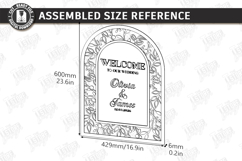 Wedding Welcome Sign Laser Cut | Wedding Reception Decor SVG Product Image 2
