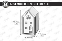 3D House Organizer Laser Cut | Storage Box | Village Cottage Product Image 2