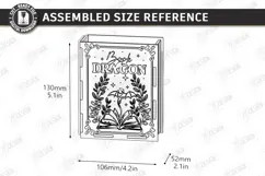 Wooden Bookmark Storage Box Laser Cut | Desk Organizer | CNC Product Image 2