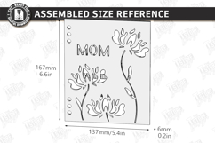 Mother's Day Greeting Card Laser Cut | 3D Floral Card Laser Product Image 2