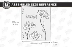 Mother's Day Greeting Card Laser Cut | 3D Floral Card Laser Product Image 2