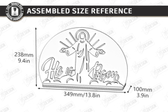 Easter Candle Holder Laser Cut Bundle | He Is Risen Sign SVG Product Image 28