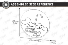 Valentine's Day Round Door Signs Laser Cut Bundle | Wall SVG Product Image 8