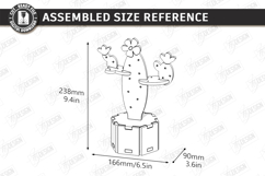 3D Wooden Cactus Laser Cut Bundle | Succulent Desk Decor SVG Product Image 8