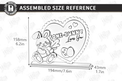 Easter Bunny Shelf Sitter Laser Cut | Layered Easter Stand Product Image 2