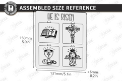Religious Easter Puzzles Laser Cut Bundle | He Is Risen SVG Product Image 18