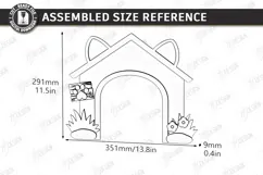 Wooden Cat Door Laser Cut | Pet Friendly Home | Home Decor Product Image 2