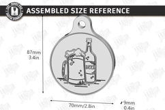 Beer Bottle Opener Keychains Laser Cut Bundle | Father's Day Product Image 18