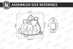 Halloween Hanging Ornament Laser Cut | 3D Layered Keychain Product Image 2