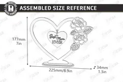 Mother's Day Hanging Heart Laser Cut | Floral Heart SVG |CNC Product Image 2