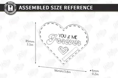Valentine’s Day Bracelet Card Laser Cut|Slap Bracelet Holder Product Image 2