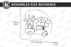 Valentine's Day Round Door Sign Laser Cut | Romantic Design Product Image 3