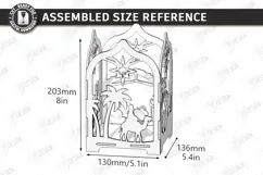 Wooden Nativity Lantern Laser Cut | 3D Christmas Night Light Product Image 2