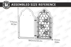 Stained Glass Wall Art Laser Cut Bundle | Arch Window Frames Product Image 16