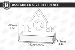 House Shaped Organizer Laser Cut | Desktop Storage Tray SVG Product Image 2