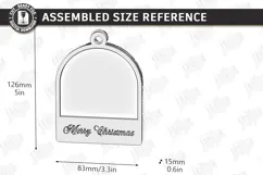 Personalized Christmas Family Ornament Laser Cut | Wreath Product Image 2