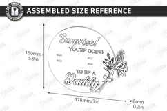 Pregnancy Test Reveal Disc Laser Cut | Keepsake Files SVG Product Image 2