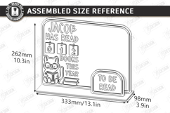 Kids Book Reading Tracker Laser Cut | Book Reading Progress Product Image 2