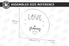Pregnancy Test Reveal Disc Laser Cut | Baby Reveal SVG | CNC Product Image 2