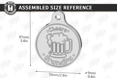 Beer Bottle Opener Keychain Laser Cut | Father's Day Gift Product Image 2
