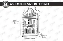 Christmas Village Nightlight Laser Cut | 3D House Lantern Product Image 3