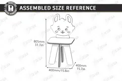 Animal Kids Chair Laser Cut | Nursery | Kids Laser | Bunny Product Image 2