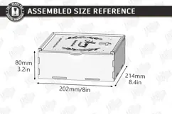 Baby Keepsake Memory Box Laser Cut | Wooden Storage Box SVG Product Image 2