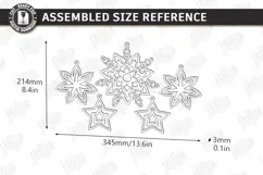 Wooden 3D Christmas Ornament Laser Cut | 3D Pendant Decor Product Image 2