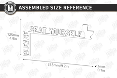 Bathroom Door Corner Laser Cut |Funny SVG| Wall Decor Laser Product Image 3