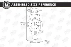 Wooden Cow Pendulum Wall Clock Laser Cut | Kids Laser | CNC Product Image 2