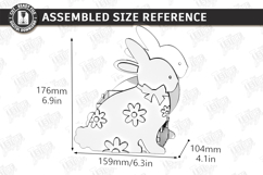 Personalised Easter Egg Bunny Basket Laser Cut | Treat Boxes Product Image 2