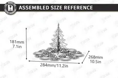 Christmas Candle Centerpiece Laser Cut | 3D Candle Holders Product Image 2