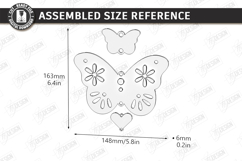 Butterflies Hanging Decor Ornament Laser Cut | Floral Decor Product Image 2